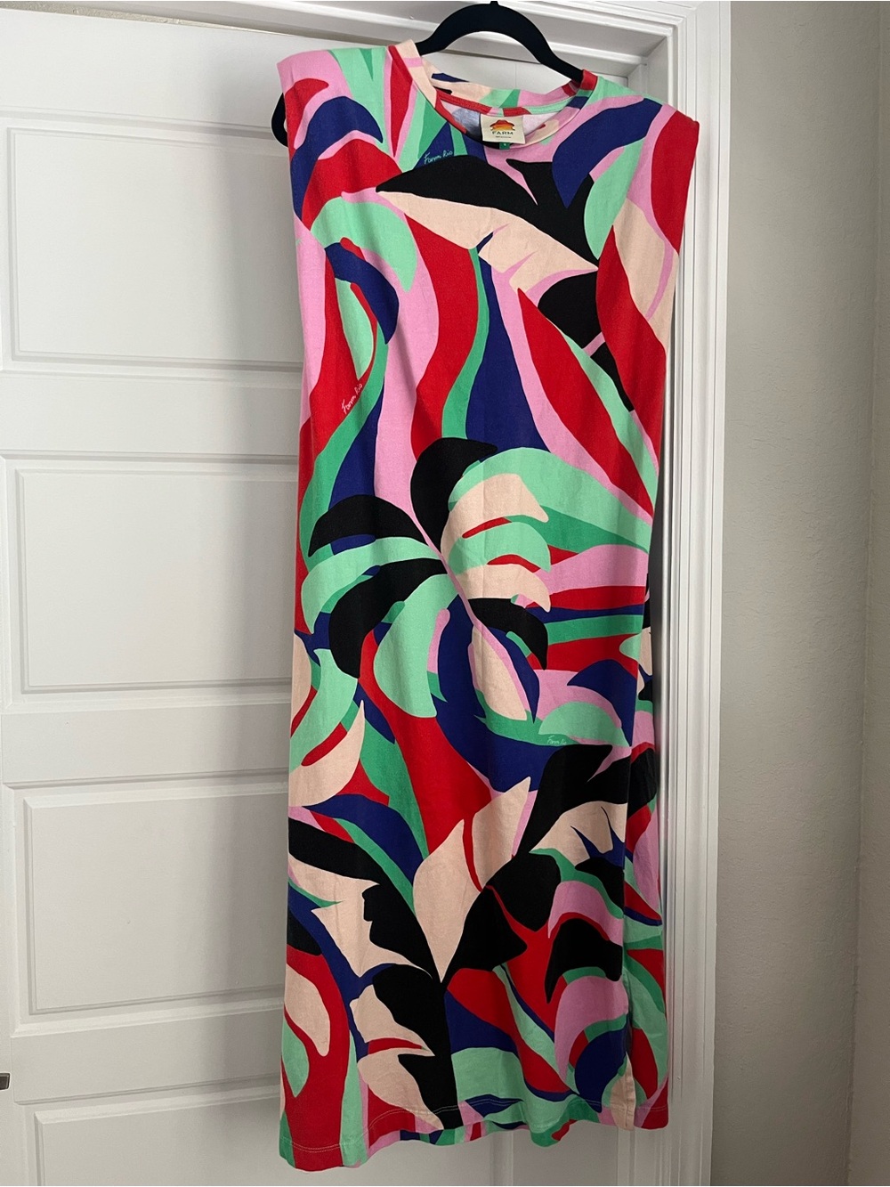 FARM Rio Vibrant Multi-Color Abstract Print Midi Dress - Picture 5 of 11